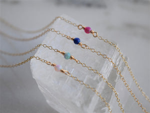 Dainty Opal Necklace
